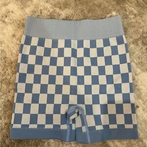 Women's checkered biker shorts